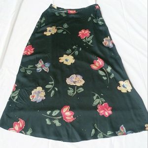 Limited brand Black floral skirt